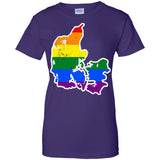 Denmark Rainbow Flag LGBT Community Pride LGBT Shirts