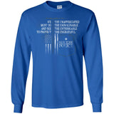 New York Police Police Support Law Enforcement Retired Police  G240 Gildan LS Ultra Cotton T-Shirt