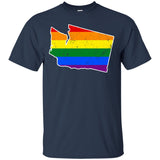 Washington Rainbow Flag LGBT Community Pride LGBT Shirts