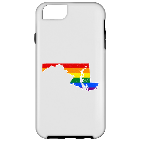 Maryland Rainbow Flag LGBT Community Pride LGBT Shirts  iPhone 6 Tough Case