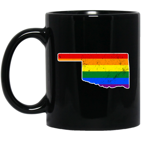 Oklahoma Rainbow Flag LGBT Community Pride LGBT Shirts  BM11OZ 11 oz. Black Mug