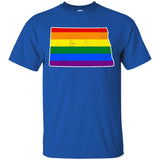 North Dakota Rainbow Flag LGBT Community Pride LGBT Shirts