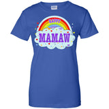 Happiest-Being-The Best Mamaw-T-Shirt  Ladies Custom 100% Cotton T-Shirt