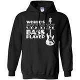 Worlds Okayest Bass Player T Shirt Bass Player Gift  G185 Gildan Pullover Hoodie 8 oz.