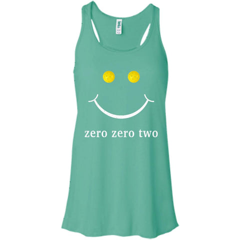 Pickleball Gift Zero Zero Two Pickleball Shirt  B8800 Bella + Canvas Flowy Racerback Tank