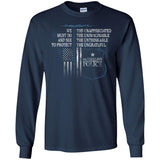 Mississippi Police Sweat Shirt Police Retirement Gifts Police Prayer  G240 Gildan LS Ultra Cotton T-Shirt