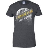Run Like A Girl Try Keep Up Running Gag Gift  G200L Gildan Ladies' 100% Cotton T-Shirt