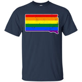 South Dakota Rainbow Flag LGBT Community Pride LGBT Shirts