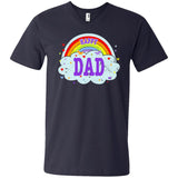 Happiest-Being-The Best Dad-T-Shirt Funny Dad T Shirt  Men's Printed V-Neck T