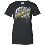 Run Like A Girl Try Keep Up Running Gag Gift  G200L Gildan Ladies' 100% Cotton T-Shirt