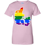 Denmark Rainbow Flag LGBT Community Pride LGBT Shirts