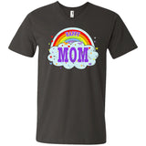 Happiest-Being-The Best Mom-T-Shirt Funny Mom T Shirt  Men's Printed V-Neck T