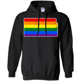Kansas Rainbow Flag LGBT Community Pride LGBT Shirts  G185 Gildan Pullover Hoodie 8 oz.