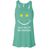 Play-Pickleball-Stay-Out-Of-The-Kitchen-Pickleball-Shirt  B8800 Bella + Canvas Flowy Racerback Tank