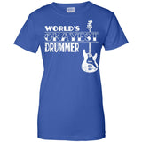 Drummer Gift Worlds Okayest Drummer T Shirt  G200L Gildan Ladies' 100% Cotton T-Shirt