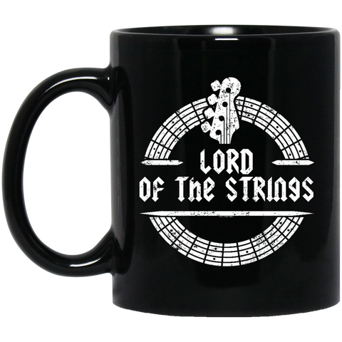 Bass Player Shirt Lord Of The Strings Bass Player Gifts  BM11OZ 11 oz. Black Mug