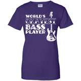 Worlds Okayest Bass Player T Shirt Bass Player Gift