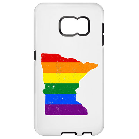 Minnesota Rainbow Flag LGBT Community Pride LGBT Shirts  Samsung Galaxy S6 Tough