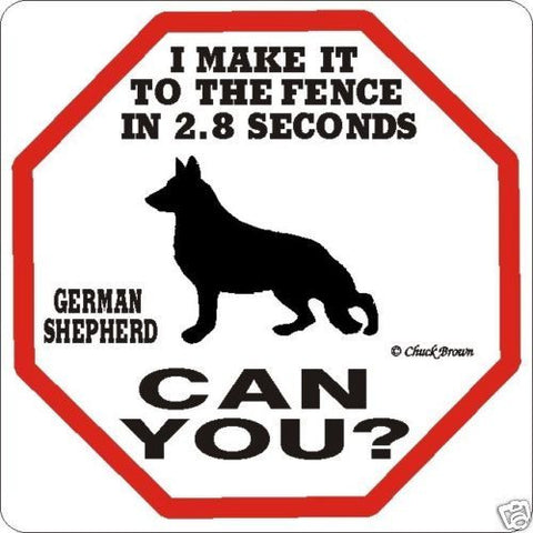 FREE SHIPPING German Shepherd 2.8 Dog Sign Funny Warning Caution New
