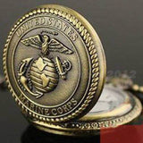 Bronze Marine Corp Quartz Pocket Watch-Free Shipping - Shoppzee