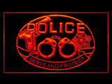 Police To Serve & Protect LED Light Sign - Free Shipping