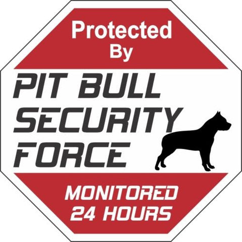 Pit Bull Security Force Dog Sign Free Shipping