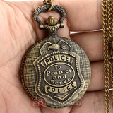 Police Vintage Bronze Pocket Watch - Free Shipping