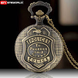 Police Vintage Bronze Pocket Watch - Free Shipping