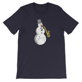Funny Christmas Music Snowman Saxophone Player Saxophonist