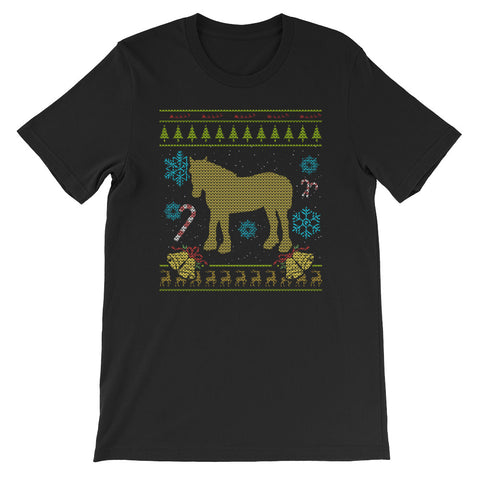 Clydesdale Horse Ugly Christmas Sweaters Design