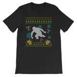Merry Christmas Sweater Design Yeti Bigfoot Hunting