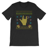 Rock Christmas Ugly Sweater Rock N Roll Music Design