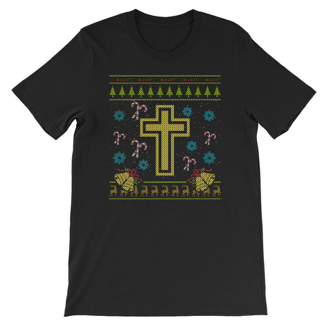 Christian Cross Christmas Ugly Design Sweater Ugly Design