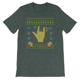 Rock Christmas Ugly Sweater Rock N Roll Music Design