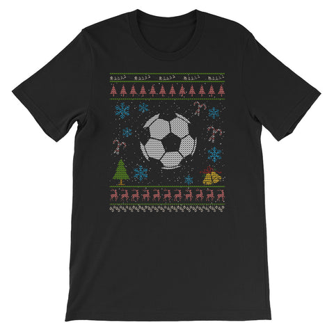Soccer Ball Christmas Ugly Design Soccer Player