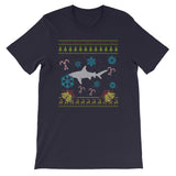 Funny Christmas Sweater Design Shark Christmas Sweater