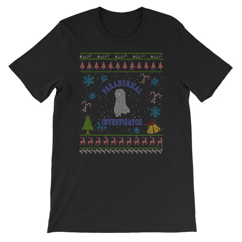 Paranormal Investigator Christmas Ugly Design Ghost