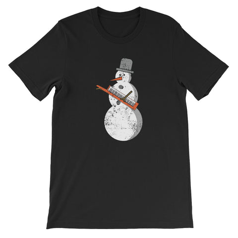 Funny Christmas Music Snowman Keyboard Player Piano Pianist