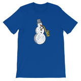 Funny Christmas Music Snowman Saxophone Player Saxophonist