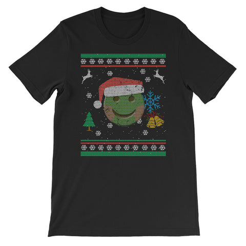 Funny Smiling Santa Emoticon Ugly Christmas Sweater Design