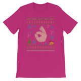 Ok Hand Sign Emoticon Icon Happy Christmas Ugly Design