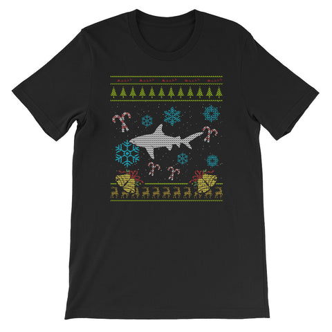 Funny Christmas Sweater Design Shark Christmas Sweater