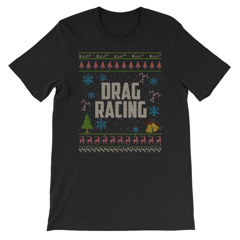 Drag Racing Girl Christmas Ugly Design Auto Racing
