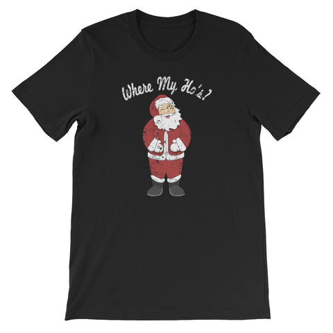 Where My Hos  Funny Christmas Santa Claus Design