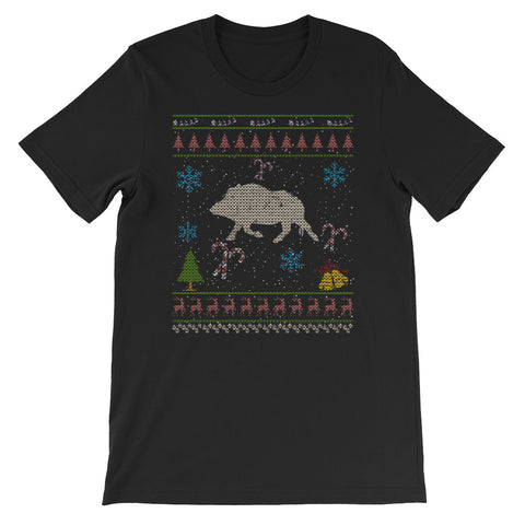 Wild Hog Hunting Christmas Ugly Sweater Wild Pig Boar