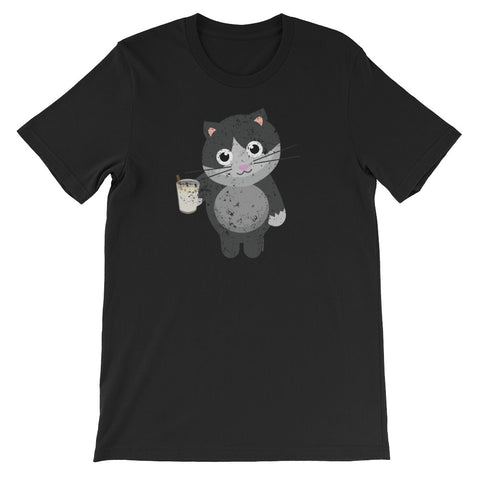 Funny Cat Drinking Eggnog Cat Lover