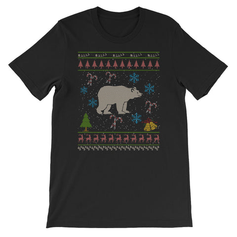 Bear Hunting Christmas Ugly Design Bear Hunter Design
