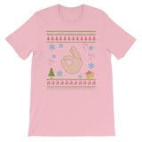 Ok Hand Sign Emoticon Icon Happy Christmas Ugly Design