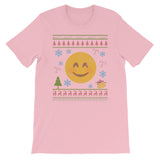 Blushing Emoticon Christmas Ugly Design Icon Smiley