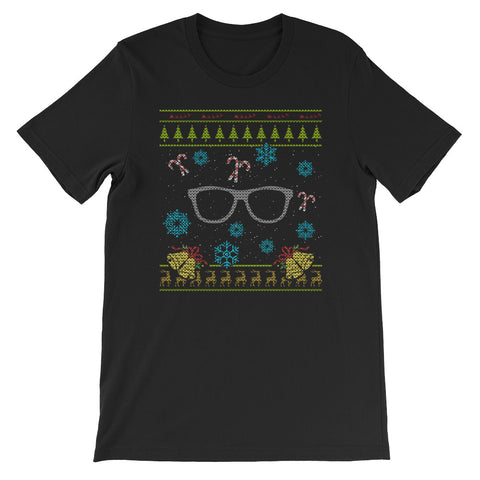 Geeky Christmas Ugly Sweater Nerd Bookworm Funny